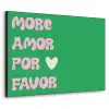 Amor - Valentijn - Groen - Tekst Textielframe zwart klein -3d