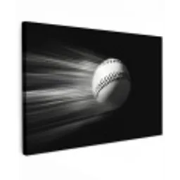 Honkbal - Wit - Vliegt canvas 2cm klein -z3d