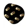 Macarons - Patroon - Goud - Zwart Wandcirkel Organisch Forex 3mm klein -3d