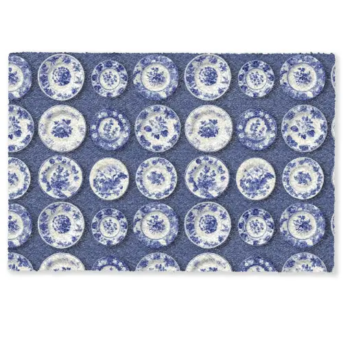 Borden - Floraal - Blauw Deurmat klein 898 -zkaufland3d