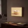 Donut - Romig - Poedersuiker - Beige Light Box met batterij (Wandlamp) middel -sfeer1