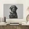 Hond - Zwart - Wijnglas - Zonnebril PET vilt klein -sfeer1