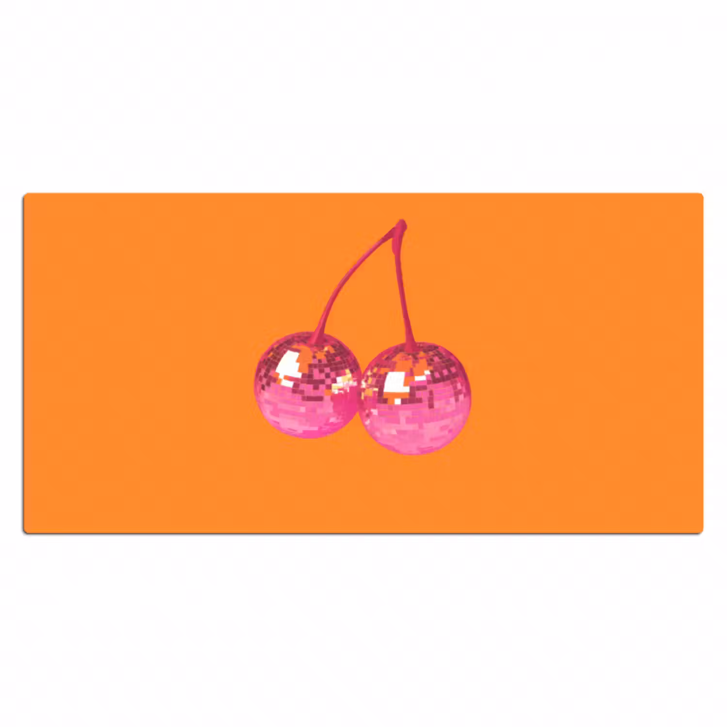 Schreibtischunterlage - Discokugeln - Kirsche - Spiegel - Rosa