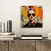Vrouw - Bril - Strik - Retro aluminium wit klein -sfeer1