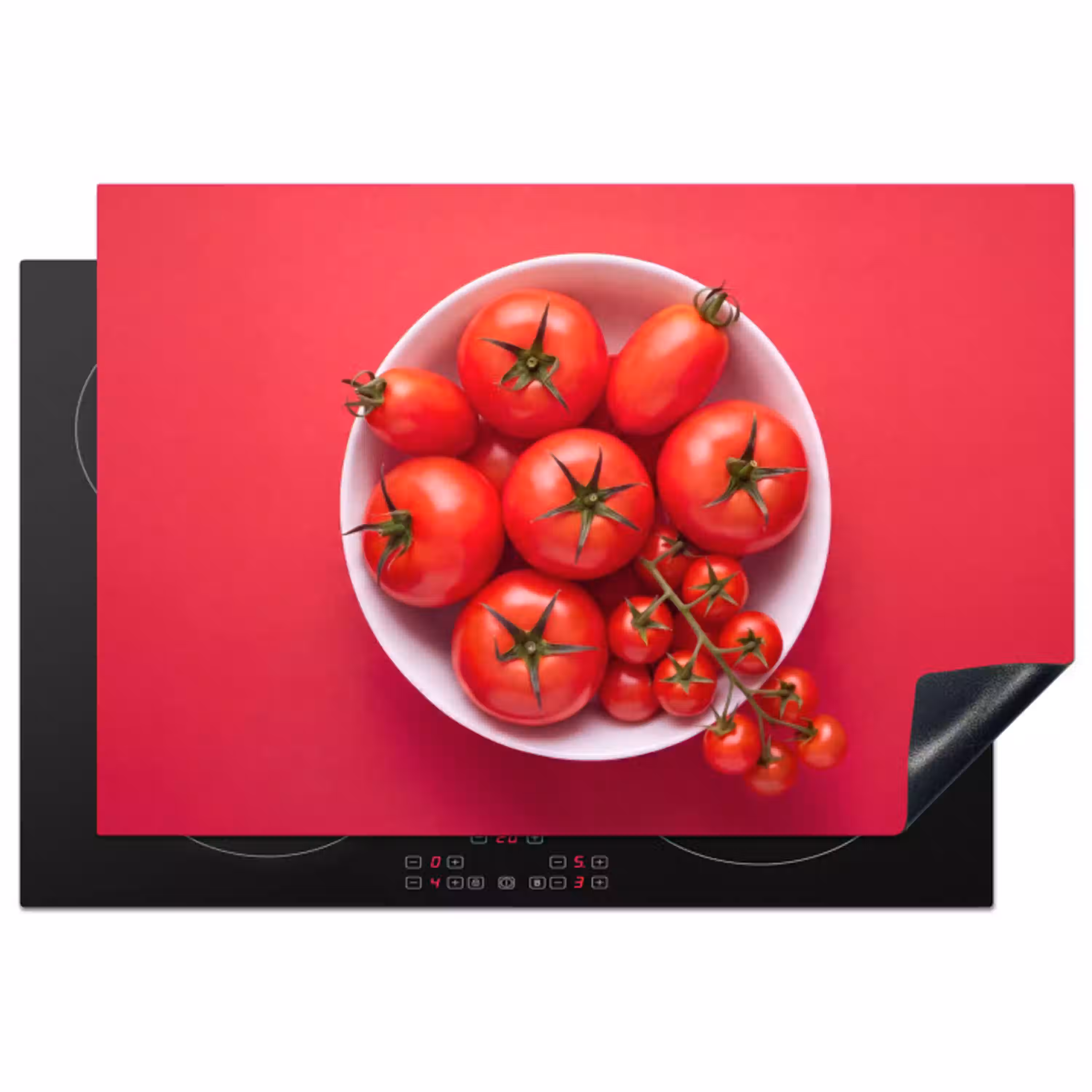 Eten - Kom - Rood Inductie beschermer vinyl 3mm klein -3d