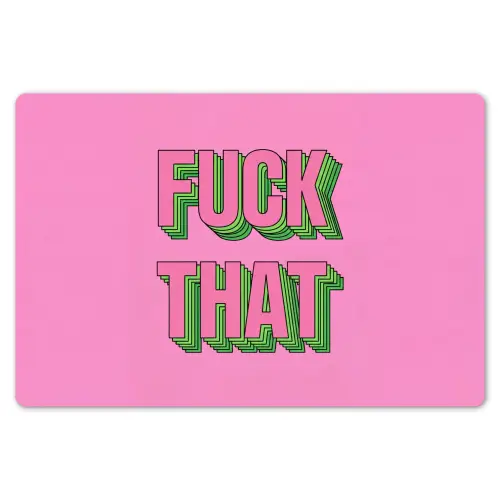 Tekst - Bold - Roze Placemat vinyl groot -zzsfeer1_Kitchenyeah-website