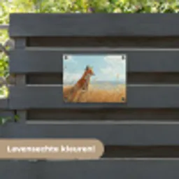 Vos - Gras - Wolken - Oranje tuinposter los doek klein -sfeer3