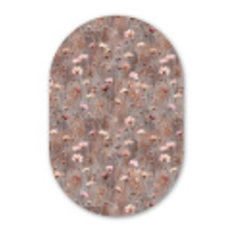 Bloemen - Wild - Pastel Wandcirkel Ovaal Aluminium middel 839 -3d