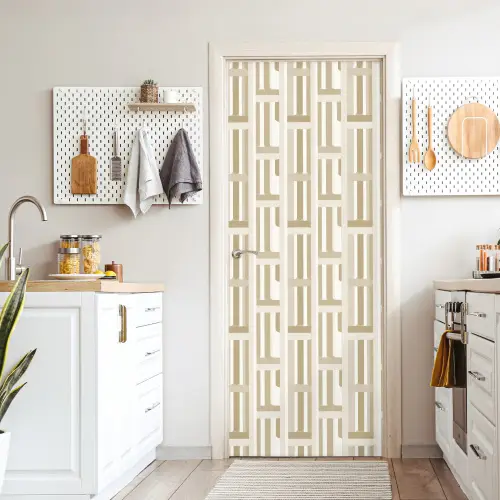 Modern - Geometrisch - Beige deurposter klein 289 -sfeer5