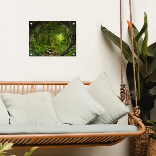Jungle - Groen - Natuur - Tropisch - Planten tuinposter los doek klein -sfeer7