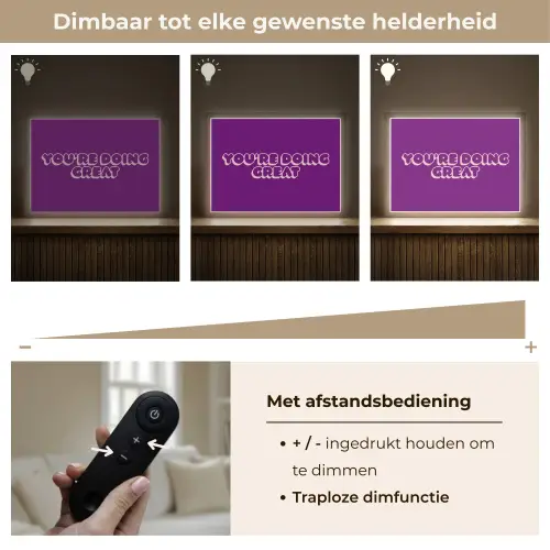 You're doing great - Paars - Bubble letters Light Box met batterij (Wandlamp) middel -USP_dimbaarNL