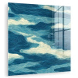 Golven - Abstract - Patroon - Blauw - Wit plexiglas 5mm klein 11 -zzzproduct_nieuw