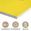 Hand - Rode cirkel - Geel PET vilt klein -closeup_NL