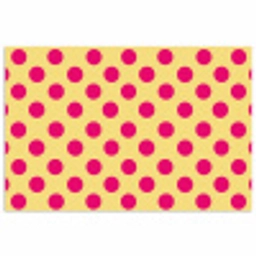 Roze - Stippen - Geel poster papier klein 62 -3d