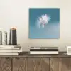 Paardenbloempluisje - Blauw - Lucht aluminium wit klein -sfeer1