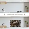 Marmer - Goud - Glitter - Luxe keuken achterwand spatscherm klein -voor_na_NL