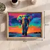 Olifant - Kleurrijk - Lucht - Abstract Dienblad Rechthoek middel -USP_Formaat