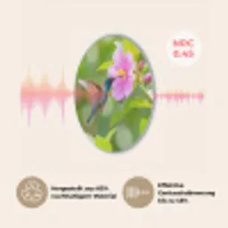 Kolibrie - Bloem - Natuur - Groen Akoestische PET Vilt - Rond klein -USP_DE