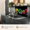 Groente - Splash - Zwart keuken achterwand 2 middel -usp_ES