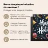 Feestelijk - Kerstgroet - Kleurrijk Inductie beschermer vinyl 3mm middel -zzzzzzusp-haakje_FR