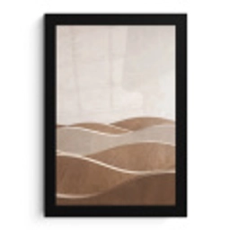 Abstract - Golven - Modern - Beige fotolijst zwart zonder passe partout klein -3d