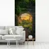 Poort - Planten - Zonsondergang fotobehang vinyl groot -woonkamer