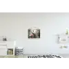 Pauw - Pauwenveren - Vogel - Jungle - Bloemen textielposter latten blank klein -kinderkamer