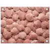 Schelpen - Patroon - Roze tuinposter los doek klein -3d