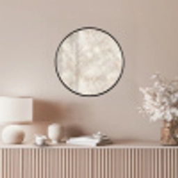 Lichtbeige - Goudbruine Nerven - Marmer Fotolijst rond zonder passe partout klein 856 -sfeer3