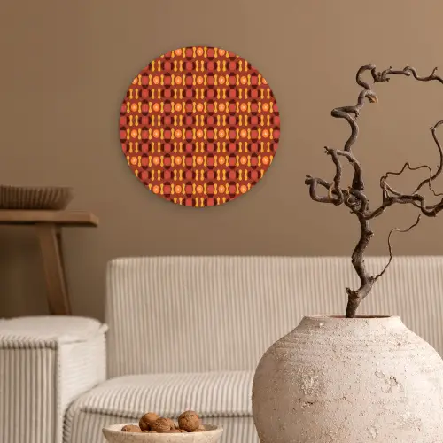 Retro - Disco - Hippie Wandcirkel plexiglas klein 852 -sfeer1