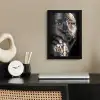 Vrouw - Goud - Zwart - Schmink - Luxe fotolijst zwart zonder passe partout klein -sfeer1