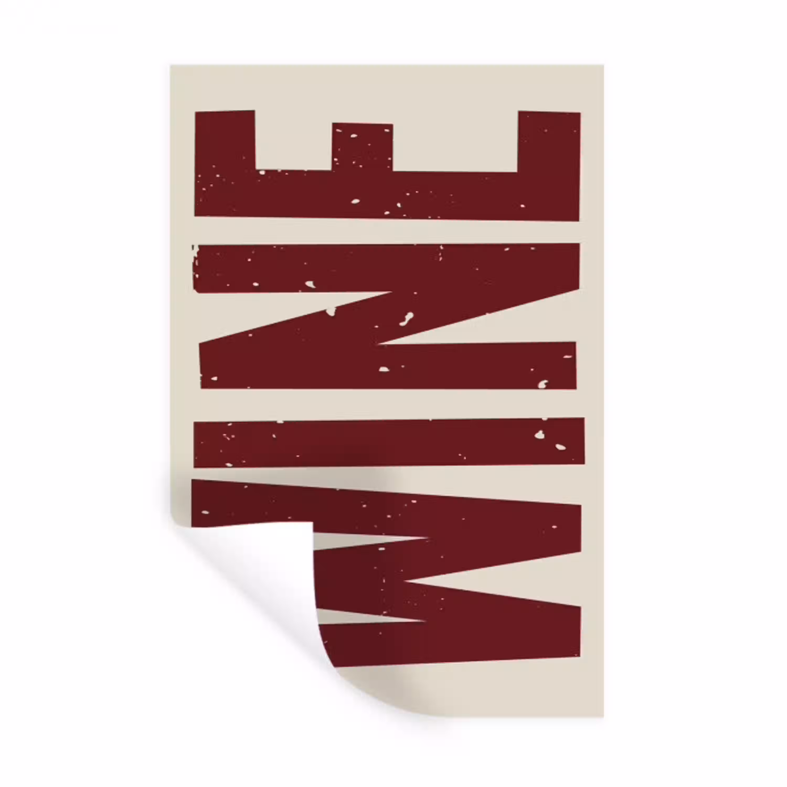 Wine - Red - Decoratie - Japandi Muursticker klein -3d