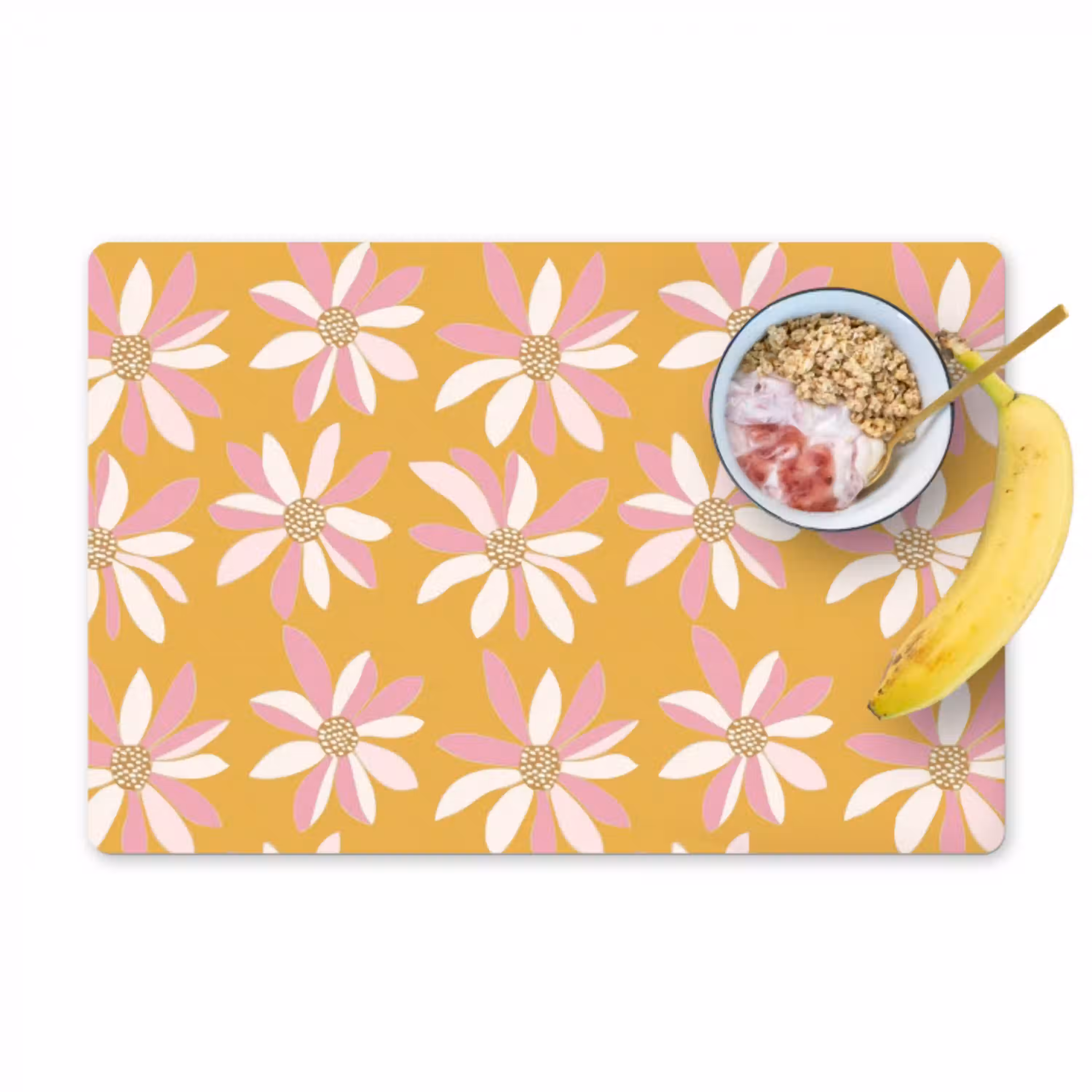 Bloemen - Modern - Geel Placemat vinyl groot 368 -zzzproduct_Kitchenyeah-website