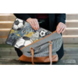Voetbal - Abstract - Sport - Kleurrijk laptophoes neopreen klein -tas