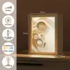 Granen - Hout - Kom - Beige Light Box met kabel (Tafellamp) klein -USP_NL