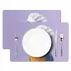 Papegaai - Koksmuts - Paars - Cute Placemat vinyl groot -zzsfeer2_Kitchenyeah-website