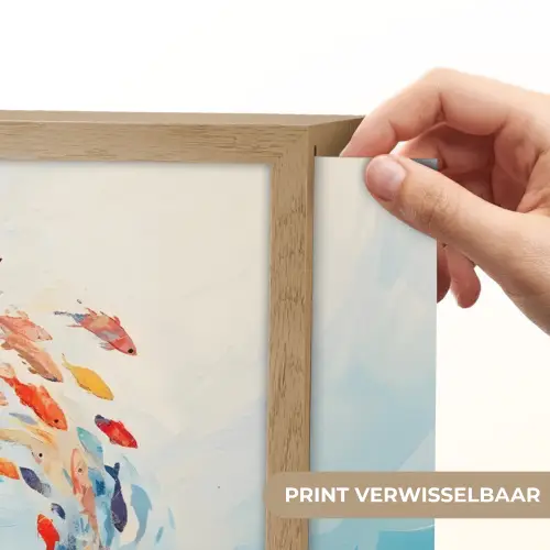 Zee - Vissen - Kleurrijk - Dynamisch Light Box met batterij (Wandlamp) middel -USP_websiteprintNL