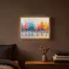 Bomen - Kleurrijk - Natuur - Abstract Light Box met batterij (Wandlamp) middel -sfeer4