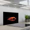 Kreeft - Oranje - Zwart - Opvallend keuken achterwand spatscherm klein -3d_schuin