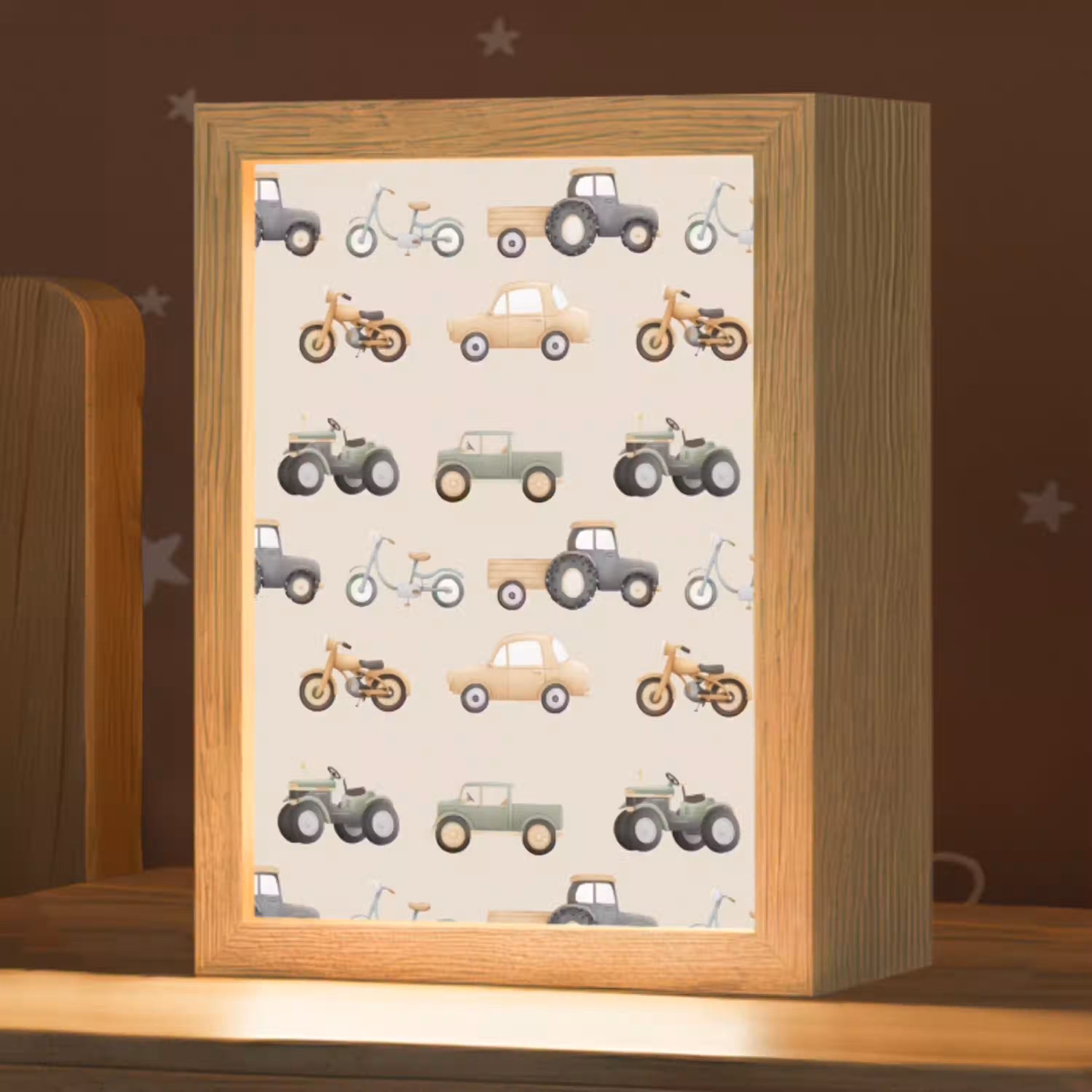 Retro - voertuigen - patroon Light Box met kabel klein -zzz_3d_website