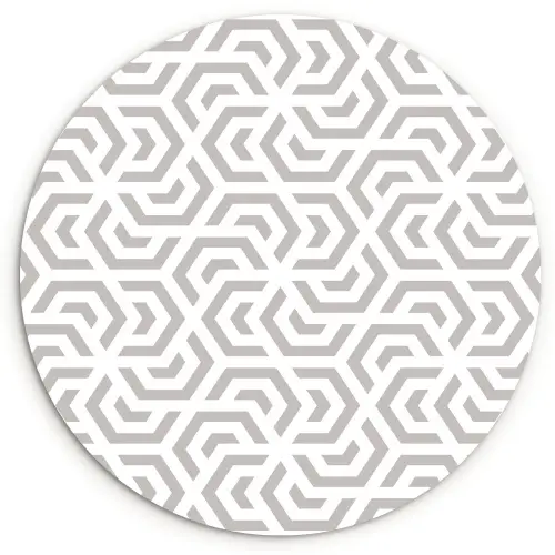 Grafisch - Patroon - Modern - Hexagon Wandcirkel kunststof plaat 5mm dik klein 188 -3d