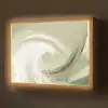 Abstract - Penseelstreken - Golven - Groen Light Box met batterij (Wandlamp) middel -z3d_website