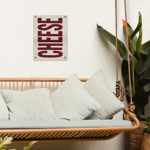 Vintage - Rood - Decoratie - Japandi tuinposter los doek klein -sfeer7