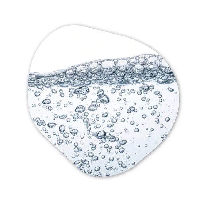 Luchtbellen - Water - Dynamisch Wandcirkel Organisch Aluminium middel -3d