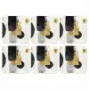 Goud - Rechthoeken - Cirkels - Abstract onderzetter kurk middel -3d