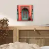 Lantaarn - Deur - Turquoise aluminium wit klein -sfeer3