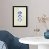 Schelpen - Blauw - Beige fotolijst zwart zonder passe partout klein -sfeer4
