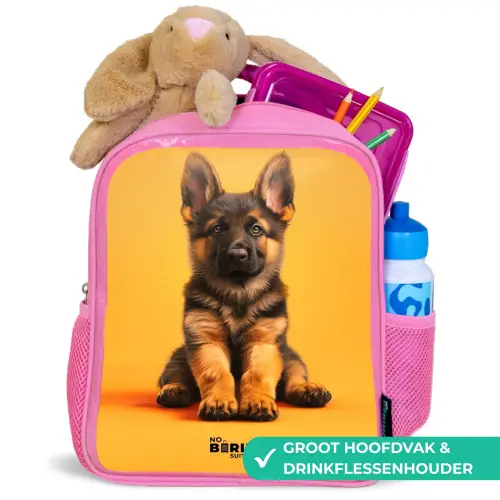 Hein herder Kinderrugzak - Roze middel -inhoud_NL