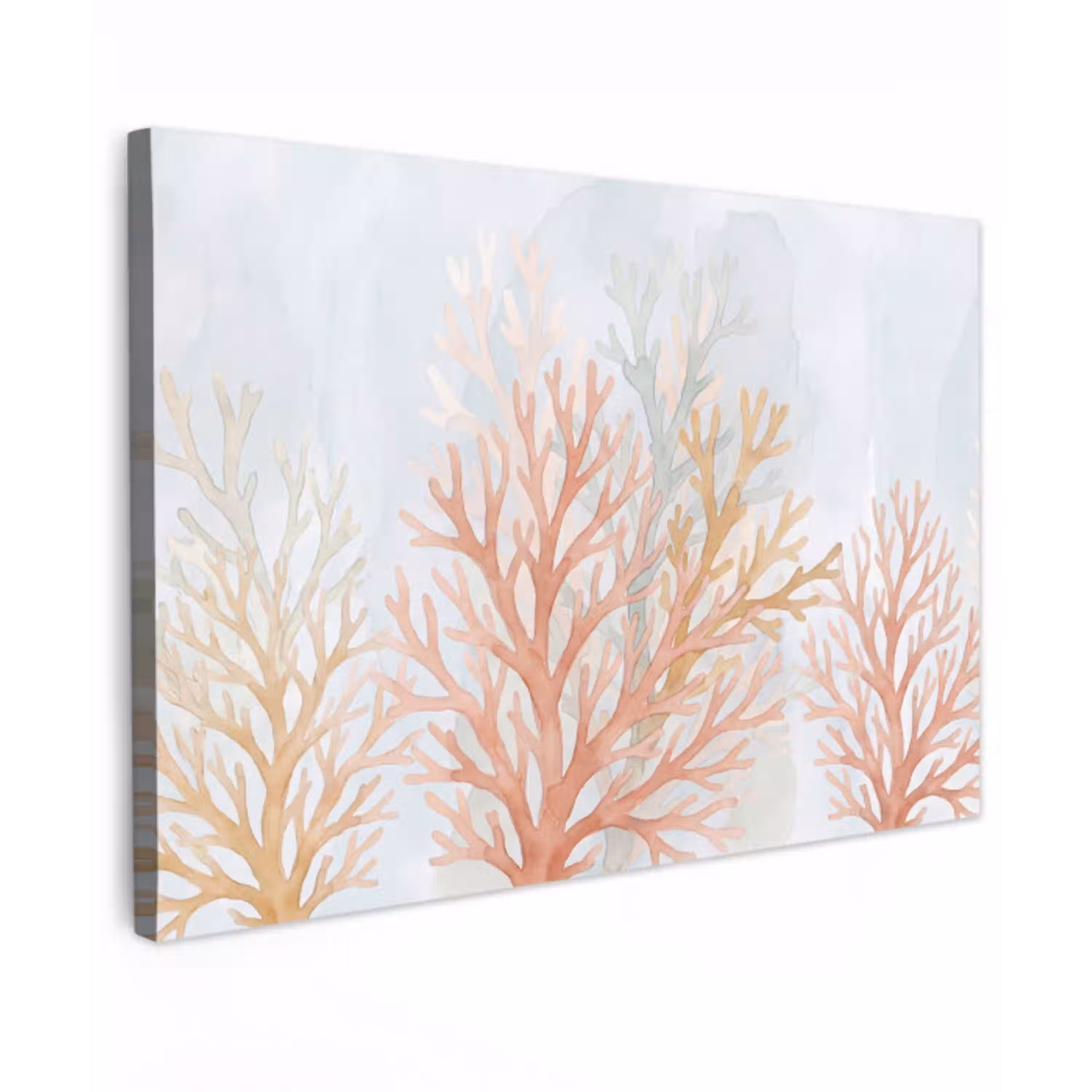 Natuur - Abstract - Aquarel - Organisch - Warm Tuinposter op houten frame 2 cm dik klein -3d
