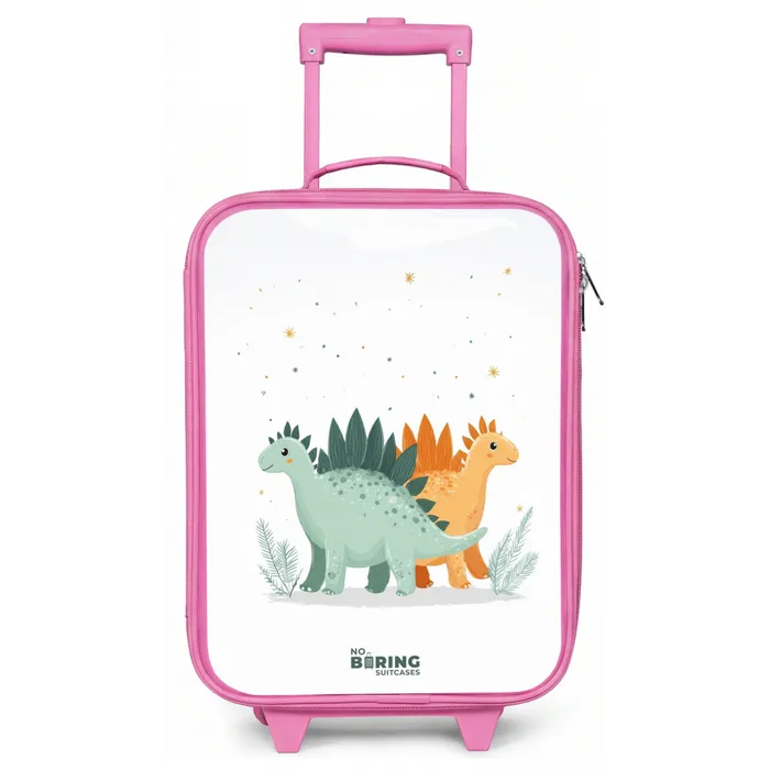 Stegosaurusduo onder sterrenregen Kinderkoffer - Roze klein -zz3dotto